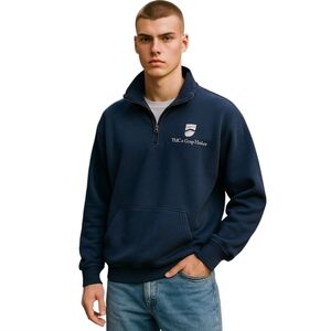 Vintage Jerzees Sweatshirt - Navy Blue - Made in USA - 50/50 Blend - Retro Crew